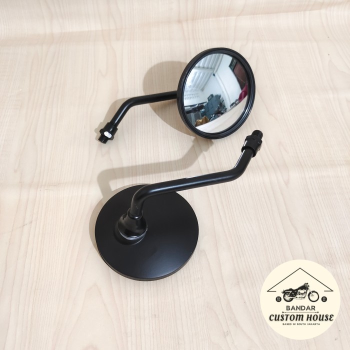 Spion Custom Bulat Kecil Cembung Hitam Pendek Yamaha Xsr 155