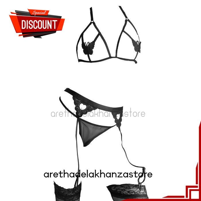 BRA SET BRALETTE BIKINI BAJU HARAM OPEN CUP STOCKING SEXY SEKSI EKSLUSIF BY ARETHA DELA KHANZA STORE