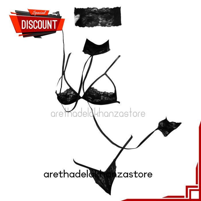 BRA SET BRALETTE BIKINI BAJU HARAM OPEN CUP CROTCHLESS SEXY SEKSI GRATIS ONGKIR BY ARETHA DELA KHANZ