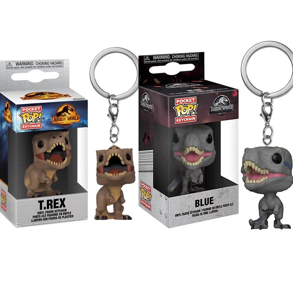 keychain jurassic world action figure blue velociraptor collection toys