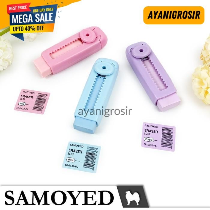 

PROMO PENGHAPUS PENSIL / SLIDING ERASER SAMOYED ER-SL32 BY AYANI GROSIR !!