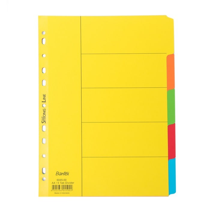 

TERBARU BANTEX DIVIDER 6045 A4 (5 PAGES) / CARDBOARD / INDEXES / #6045 BISA GOSEND!
