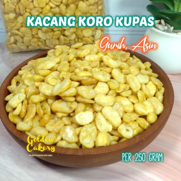 

NEW KACANG KORO KUPAS ASIN GURIH RENYAH TERLARIS ISI BERSIH 250 GRAM