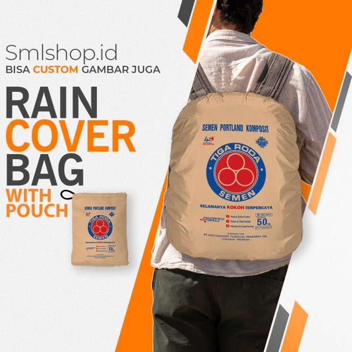 Karung Semen Tiga Roda - Rain Cover Bag /Pelindung Anti Air Tas Ransel TF