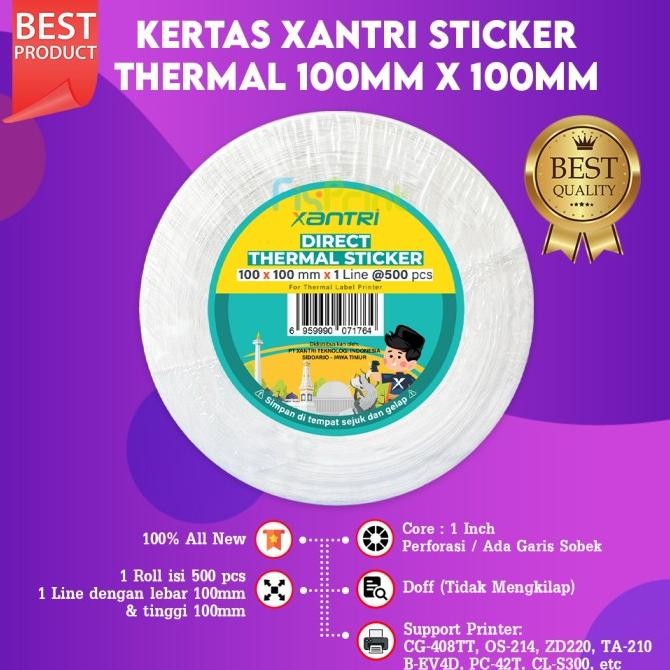 

Sale Kertas Thermal 100X100 Isi 500 Pcs Label Bacode Thermal Label 100X100