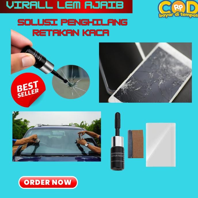 Wind Shield Lem Kaca Retak Mobil Reparasi Kaca Mobil Lem Ajaib Resin Restock