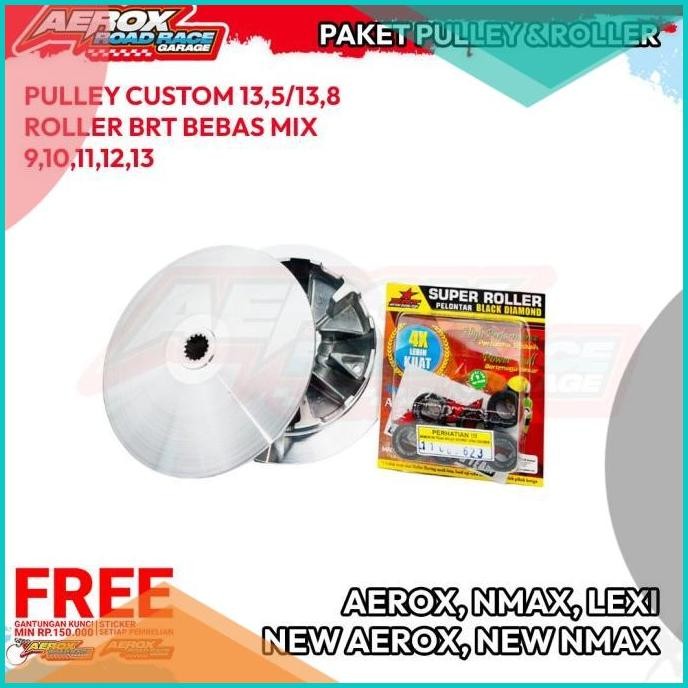 PAKET Pulley Custom Roller BRT Aerox Nmax Lexi NEW Aerox / Nmax 11OKTZ