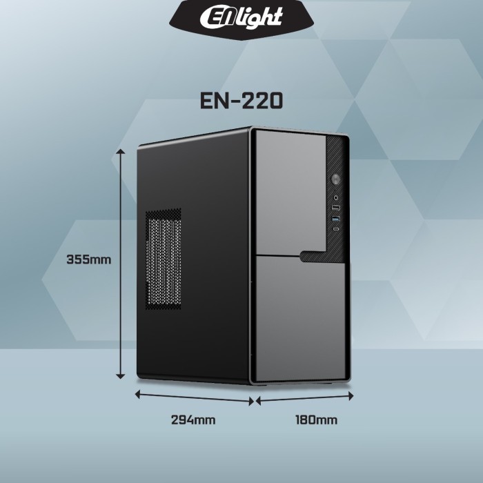 TERMURAH - Casing Enlight EN220 - Casing Enlight EN-220 - Micro ATX Case Office
