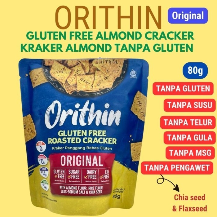 

CUCI GUDANG ORIThin Snack Gluten Free 100Gr Cemilan Sehat Kaya Serat Tanpa Gluten