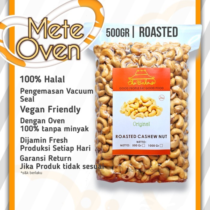 

PROMO Kacang Mete Mede Oven Panggang Roasted Cho.Berhouse Wonogiri 500gr