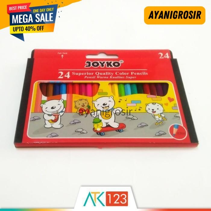 

HOT SALE PENSIL WARNA JOYKO 24 SUPERIOR QUALITY COLOR PENCILS (CP-S24) BY AYANI GROSIR !!