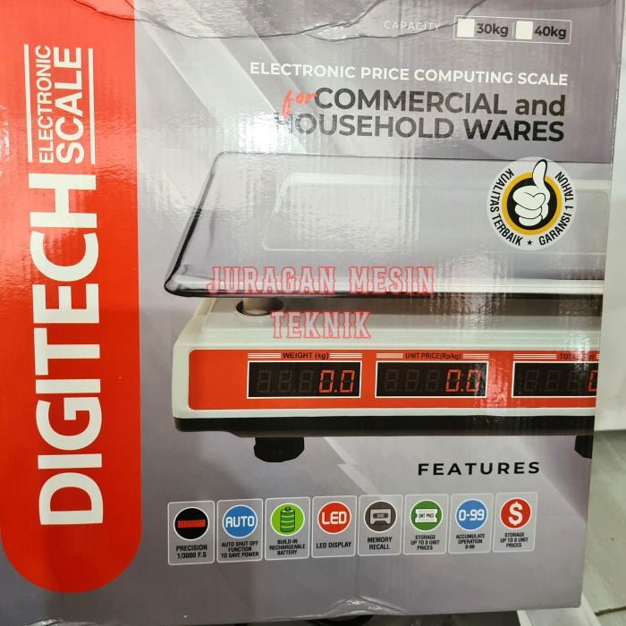 Timbangan Digital Duduk 40 Kg Digitech