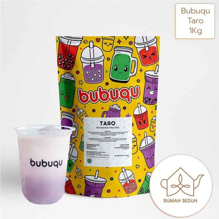 

1Kg Bubuqu Taro Latte Powder Drink - Bubuk Numan Talas Ungu Susu