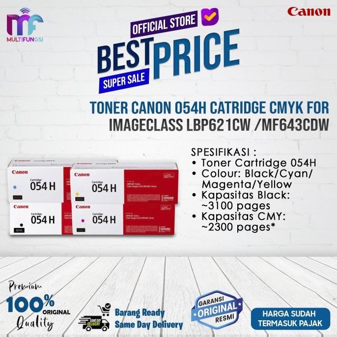 

Toner Canon 054H Catridge Black/Cyan/Magenta/Yellow for ImageClass LBP621cw /MF643Cdw