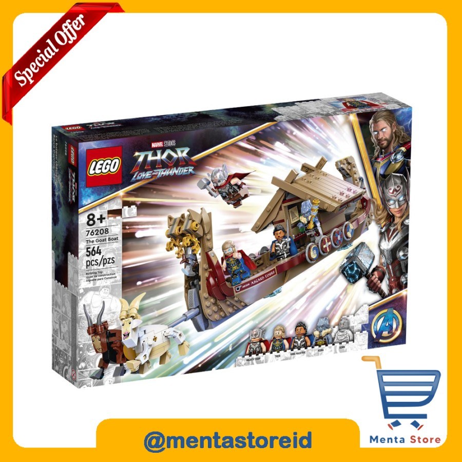 LEGO Marvel Thor 76208 The Goat Boat Avengers Love and Thunder Viking