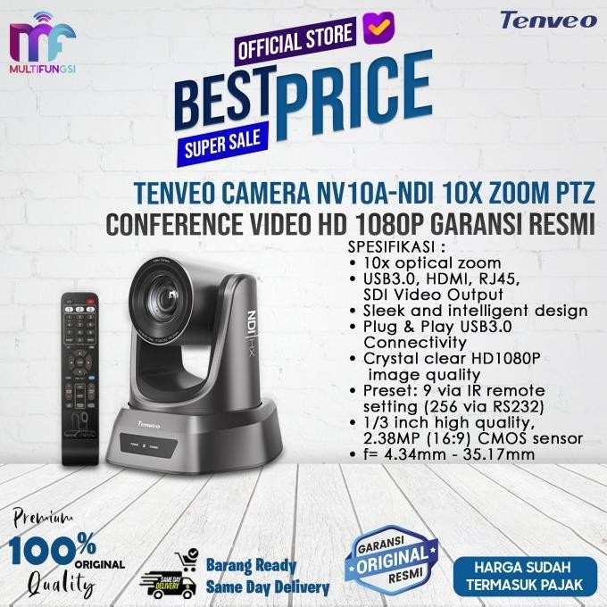 

Tenveo Camera NV10A-NDI 10X Zoom PTZ Conference Video HD 1080P Garansi Resmi