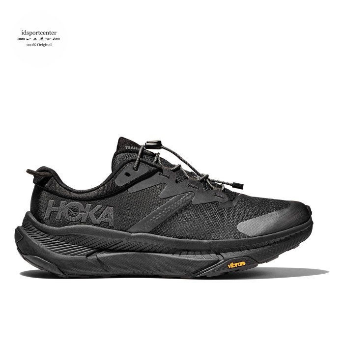TERBARU - Hoka Transport Mens Hiking Shoes - Black / Black