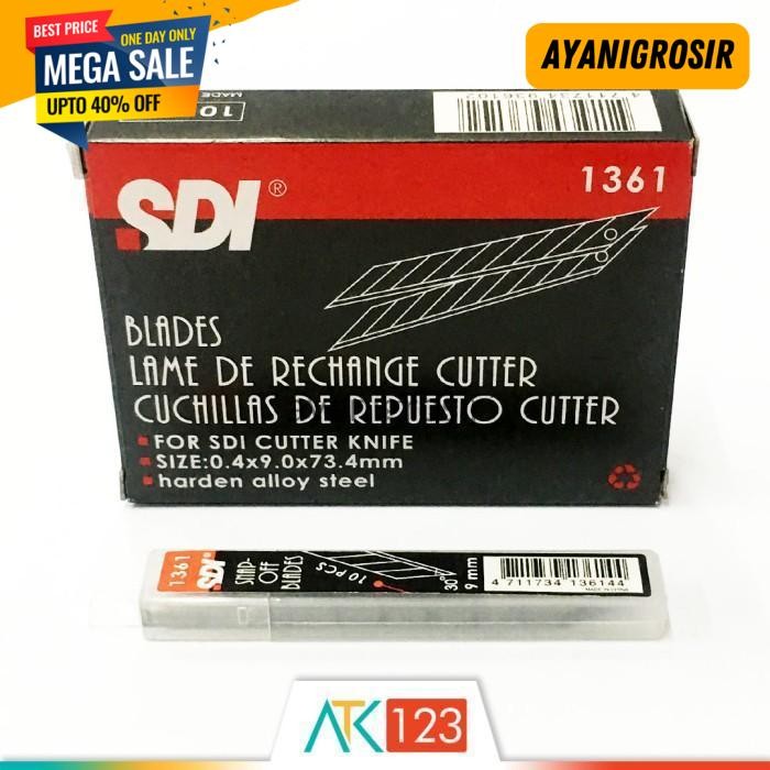 

PROMO ISI CUTTER / SPARE BLADES SDI NO. 1361 (9 MM, 30 DERAJAT) BY AYANI GROSIR !!