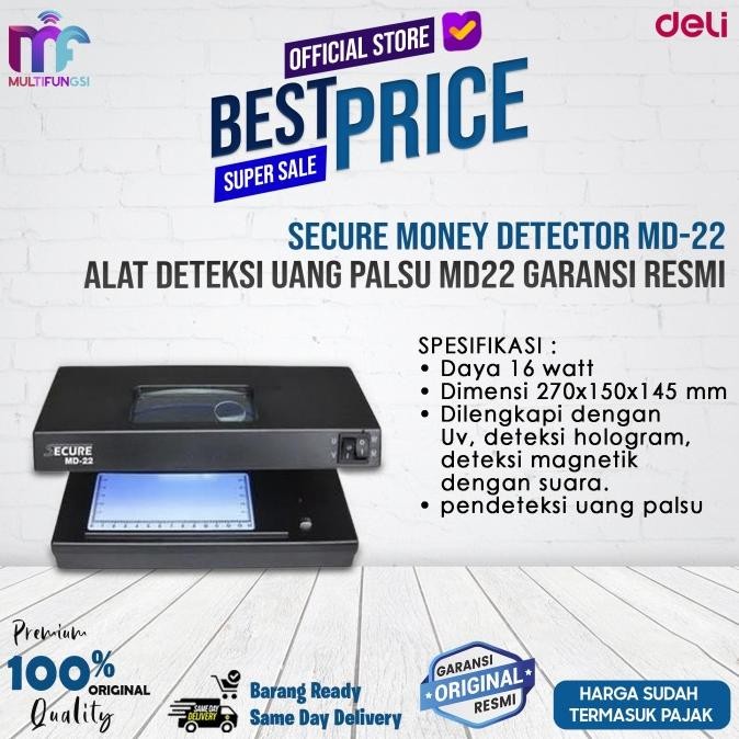 

Secure Money Detector MD-22/Alat Deteksi Uang Palsu MD22 Garansi Resmi