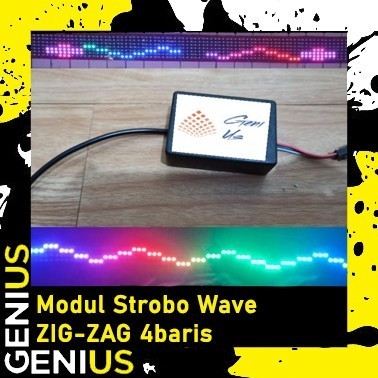 MODUL STROBO WAVE KACA ZIGZAG 4 BARIS V1
