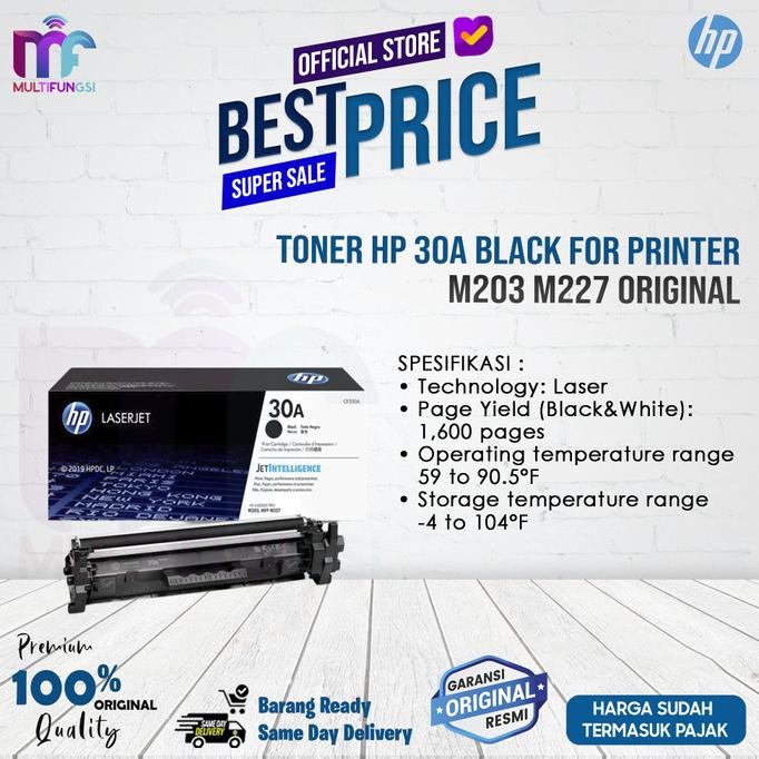 

Toner HP 30A Laserjet Catridge Black (CF230A) Original Garansi Resmi