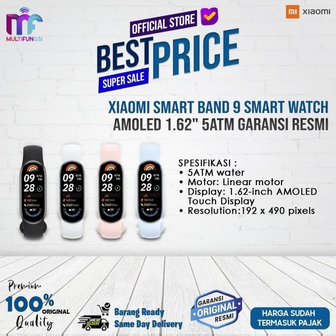 

Xiaomi Smart Band 9 | Smart Watch Amoled 1.62" 5ATM Garansi Resmi