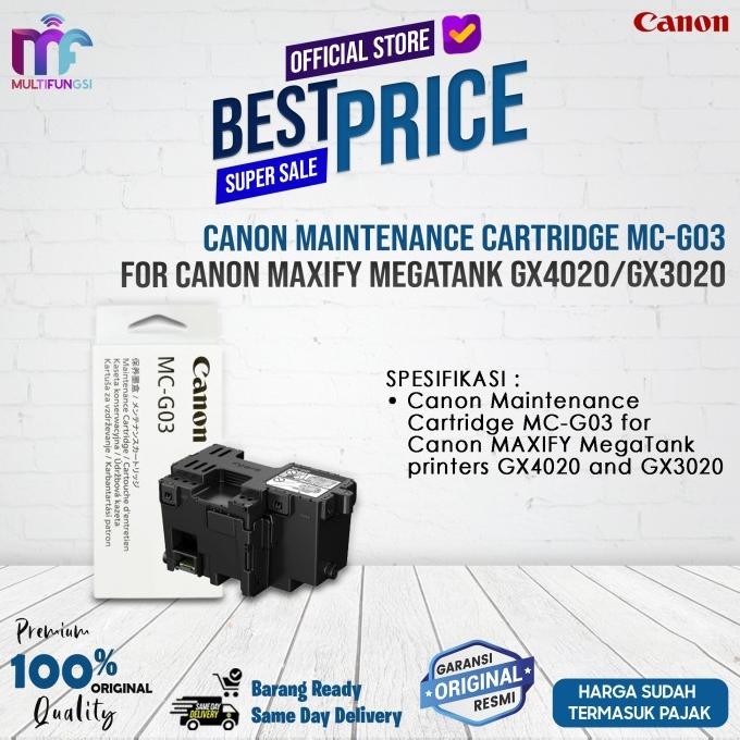 

Canon Maintenance Cartridge MC-G03 for Canon Maxify MegaTank GX4020/GX3020