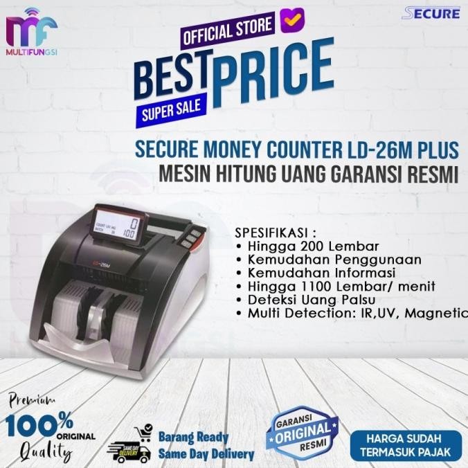 

Secure Money Counter LD-26M Plus/Mesin Hitung Uang LD26M Garansi Resmi