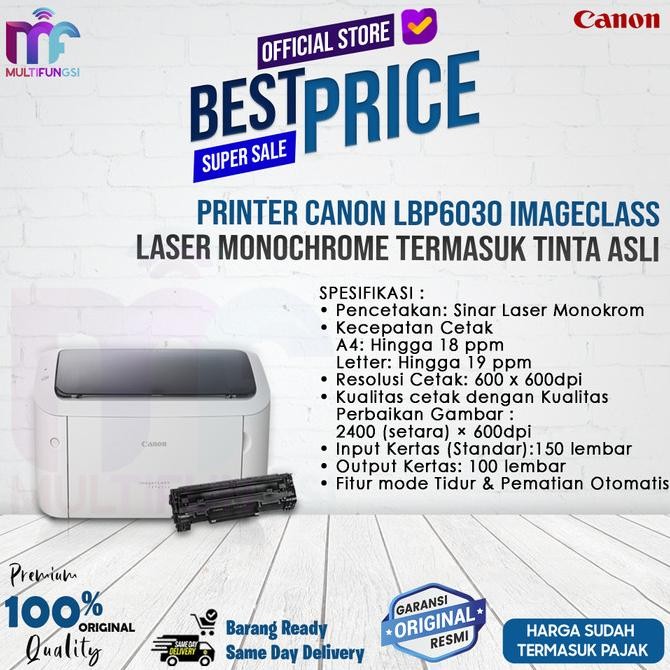 

Printer CANON imageCLASS LBP6030 Monochrome Laser LBP 6030