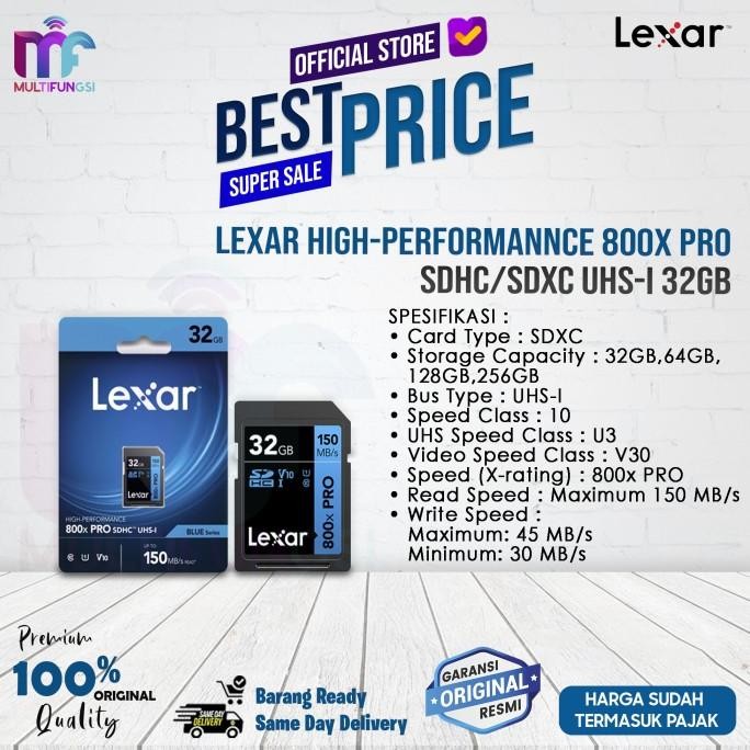 

Lexar High-Performannce 800x Pro SDHC/SDXC UHS-I 32GB/64GB/128GB/256GB