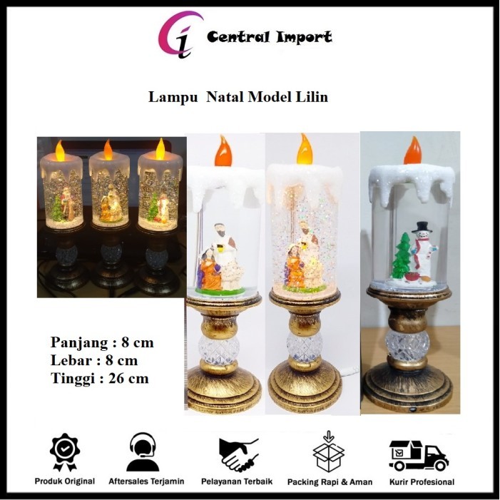 Hiasan Natal - Lampu Natal - Accesoris Natal Model Lilin