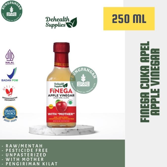 

Finega DeHealth Apple Vinegar/ Cuka Apel Alami - Botol Kaca 250 ml