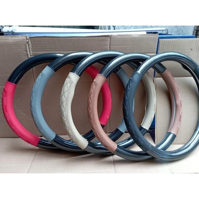 SARUNG STIR KULIT JSD UKURAN M CARBON YARIS LAMA