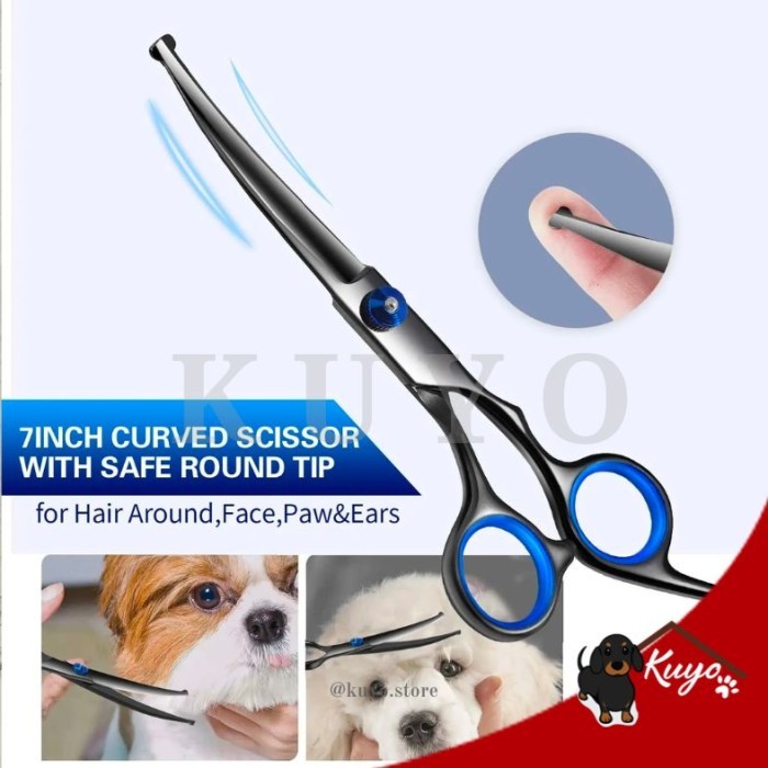 

Gunting Rambut Salon Lengkung Gerigi Anjing Kucing Pet Groong Curve