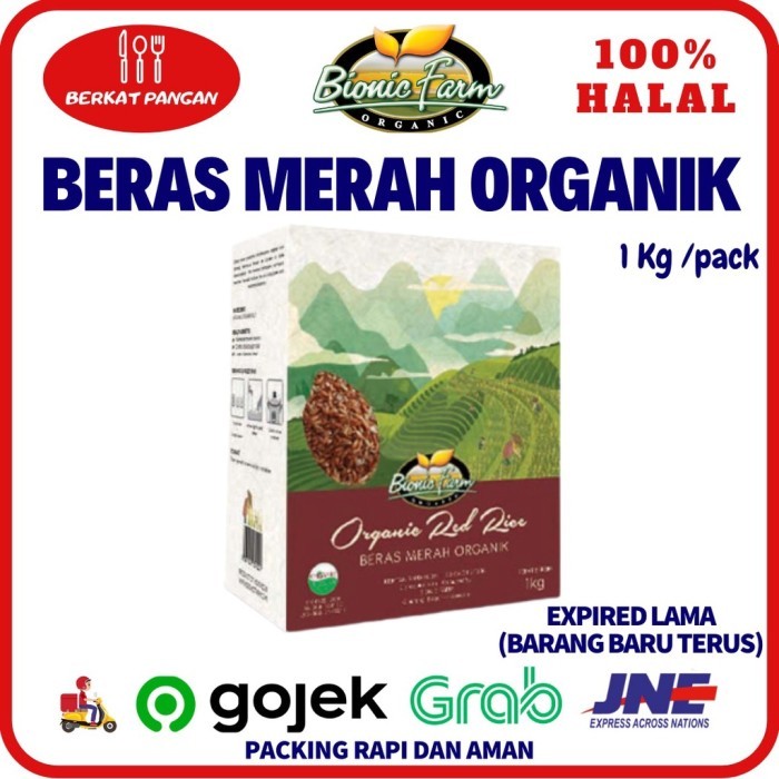 

TERBARU Bionic farm beras organic / Beras Organik Merah Putih Cokelat 1 Kg