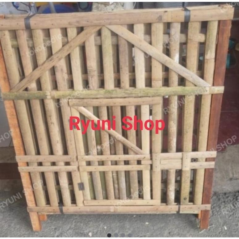 KANDANG AYAM BAMBU 70x70x70cm
