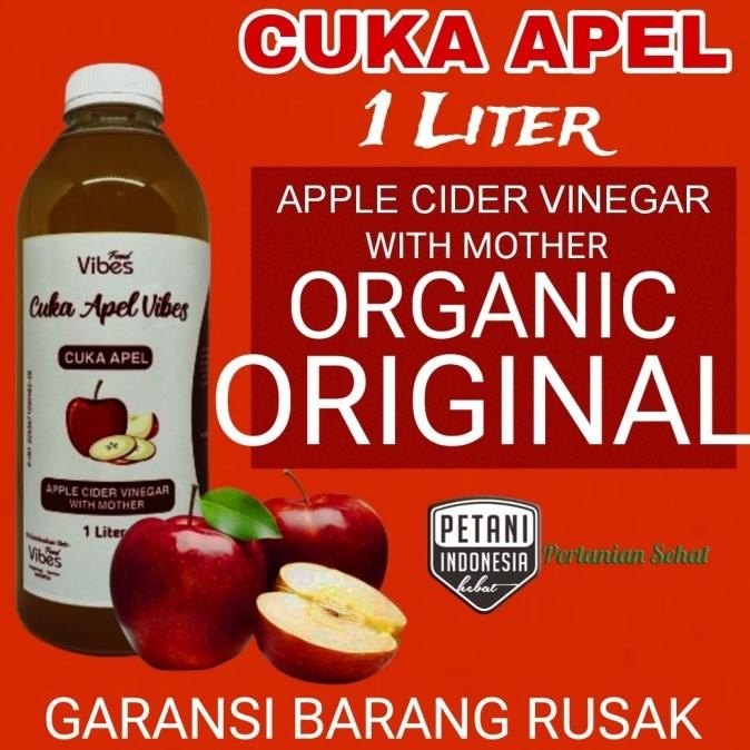 

[ NEW PRODUCT ] CUKA APEL 1 LITER / APPLE CIDER VINEGAR WITH MOTHER