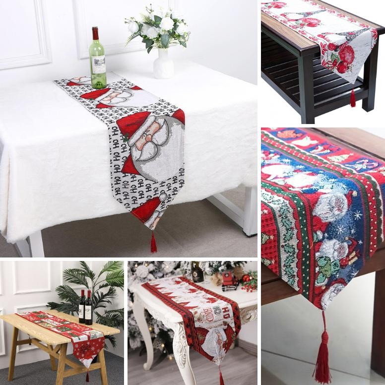 Table Runner Natal (Taplak Meja Natal) 180cm-Taplak Meja Motif Natal-Dekorasi Natal-Taplak Meja Tamu