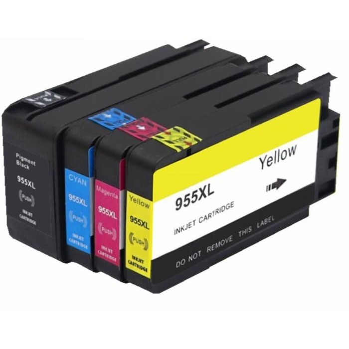 Compatible Tinta Cartridge Hp 955Xl Black + Hp 955Xl Colour