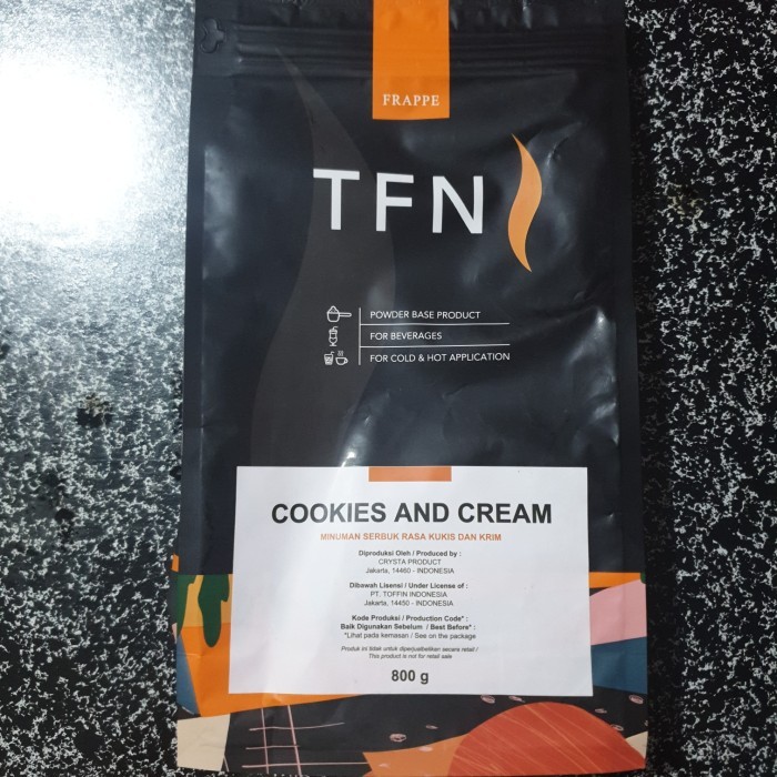 

Terbaru Toffin Frappe Cookies And Cream 800Gr