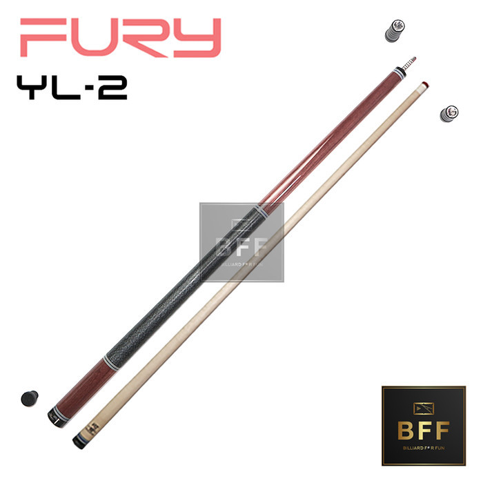 STIK BILLIARD FURY YL CUE RADIAL 3/8X8 JOINT 12.5MM WRAPLESS GRIP POOL PLAY STICK