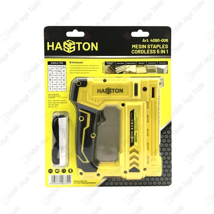 Hasston 4090-006 Cordless Stapler - Mesin Paku Staples Tembak Baterai