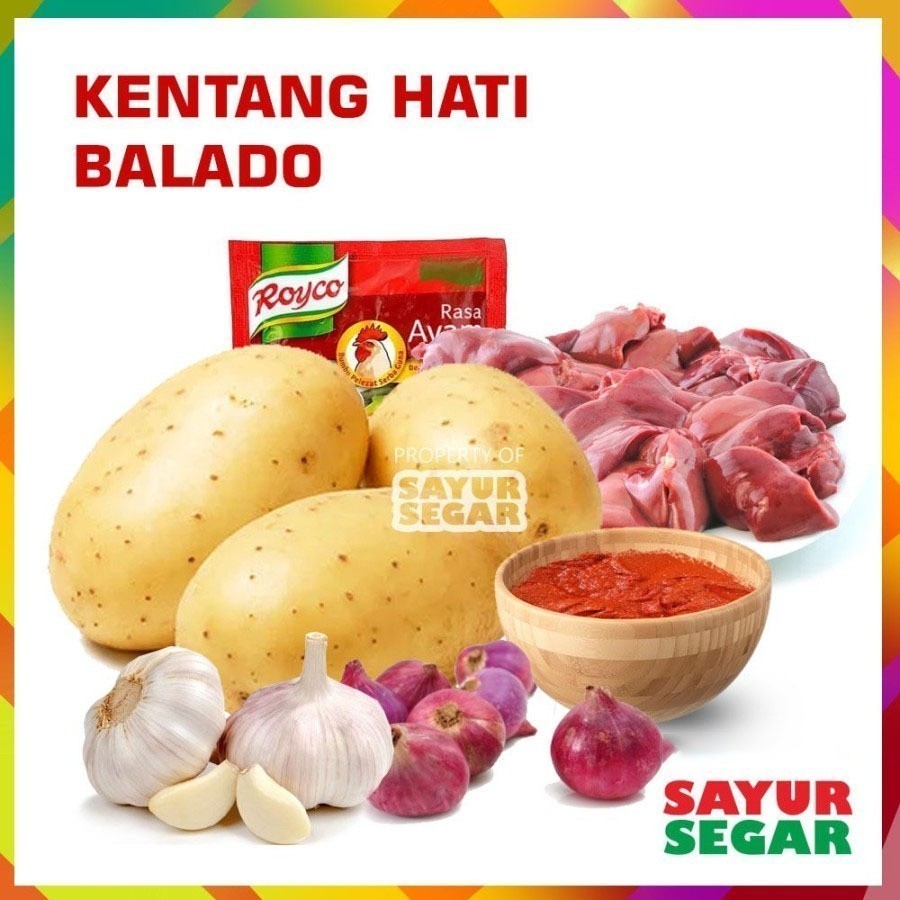 

Paket Kentang Hati Balado [1 Paket Sayur] - Ready to Cook