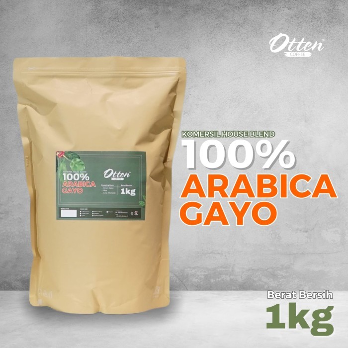 

Kopi 100% Full Arabica Gayo Komersial 1Kg - Biji / Bubuk Kopi Commercial House Blend Coffee