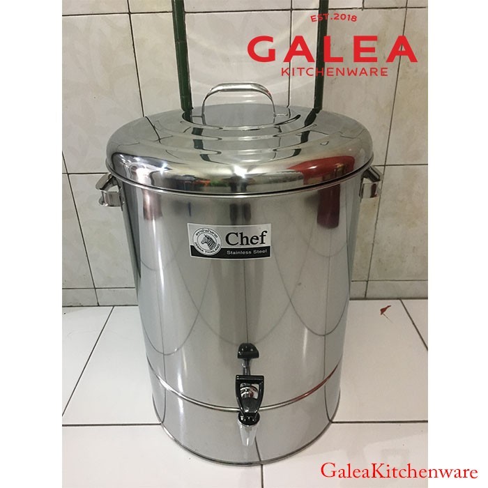 Dispenser Dispancer Air Minum Stainless Cooler Chef Zebra 214040 Bagus