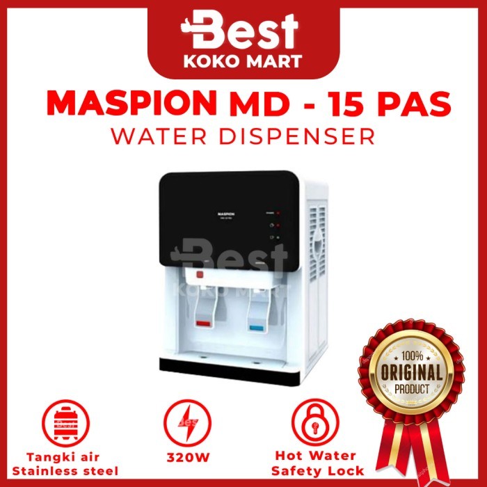 Maspion Water Dispenser / Dispenser Air MD15 PAS Suhu Panas dan Air Suhu Normal