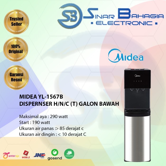 MIDEA YL-1567B DISPENSER H/N/C (T) GALON BAWAH (NEW) ( KHUSUS BANDUNG