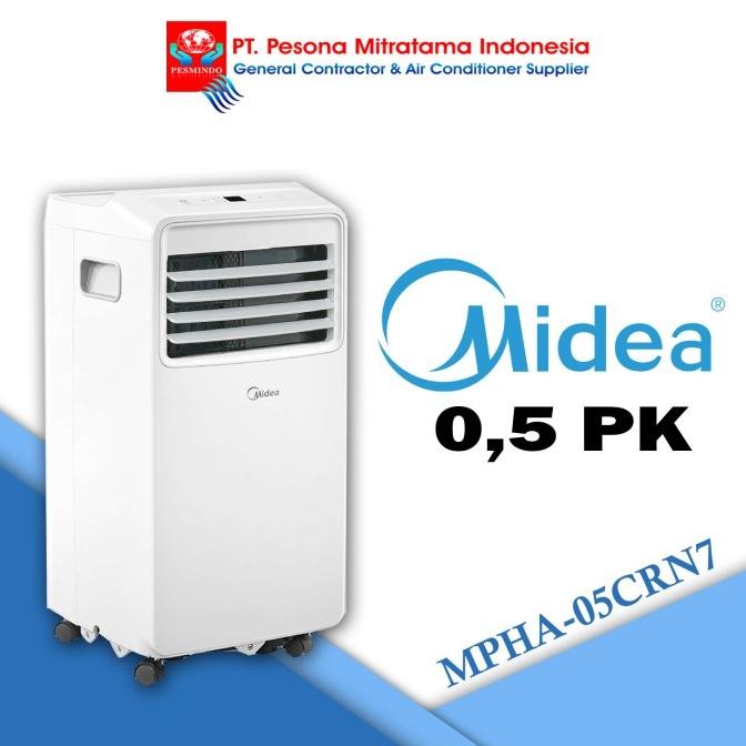 AC MIDEA PORTABLE 0,5 PK 1/2 PK MPHA-05CRN7 LOW WATT AC PORTABLE [terbaik]