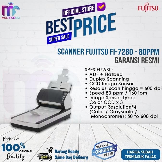 

Scanner Fujitsu / Ricoh Fi-7280 Garansi Resmi Fi7280 - 80ppm