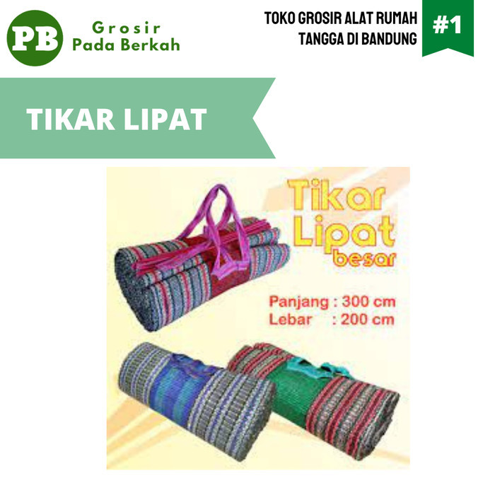 Tikar Gulung Lipat Mulia Tikar Piknik Tikar Kain Tikar Lipat 200x300cm